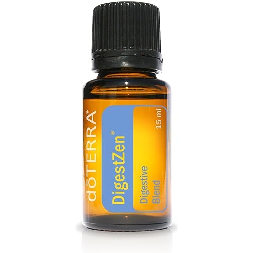 doTERRA DigestZen 15ml - Essential Oil Digestive Blend with Peppermint, Ginger and Other Pure and Natural Oils - Safe and Effective Alternative to Help Reduce Gas, Indigestion and Upset Stomach