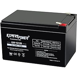 ExpertPower 12 Volt 12 Ah Rechargeable Battery with F2 Terminals || EXP12120