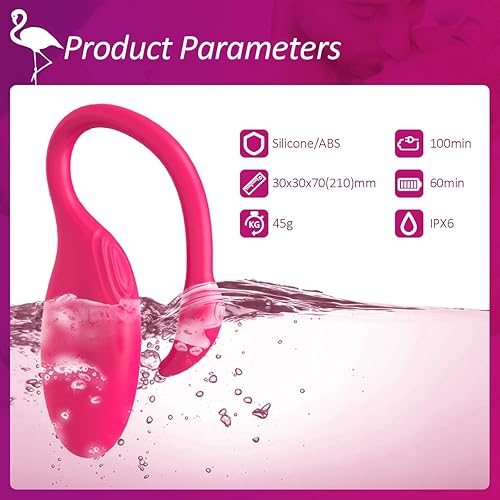 Flamingo Magic Motion Wearable Vibes, Intelligent Wearable Massager Remote Control Massaging Tool App with iOS Android Personal Intelligent Massager Wearable Vibrator Adult Toy Designed for Ladies