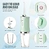 Scotte Cordless Water Flosser Intelligent Dental Oral Irrigator 3 Modes 4 Jet Tips IPX7 Waterproof Portable and Rechargeable Powerful Battery Water Teeth Cleaner with Denture Case for Home or Travel