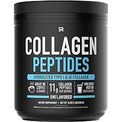 Sports Research Collagen Powder Supplement - Vital for Healthy Joints, Bones, Skin, Nails - Hydrolyzed Protein Peptides - Great Keto Friendly Nutrition for Men & Women - Mix in Drinks 16 Oz