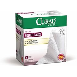 Curad CUR47316 Prosorb Rolled Gauze, 4" x 90", 5 Count Pack of 24