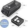 Fullicon Pill Cutter for Small or Large Pills, Pill Splitter with V-Shape Holder, Medicine Slicer with Sharp Blade,Tablet Splitter with Two Large Pill Organizers-Black