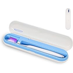 Toothbrush Covers,Portable Toothbrush Box Toothbrush Travel Case with U V Cleaning Light for Home and Travel（White