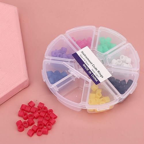 5mm Color Code Rings, 4 x 6 x 5mm Temperature Resistance Silicon Material Silicone Instrument Color with Silica Gel