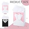 12 Pcs Bridal Party Gift Bags for Wedding 9 x 7.5 x 3.5 Inch Wedding Gift Bags, 6 Bridesmaid Gift Bag 6 Groomsmen Gift Bags with 12 Tissue Paper and Handle for Wedding Bridal Shower Proposal