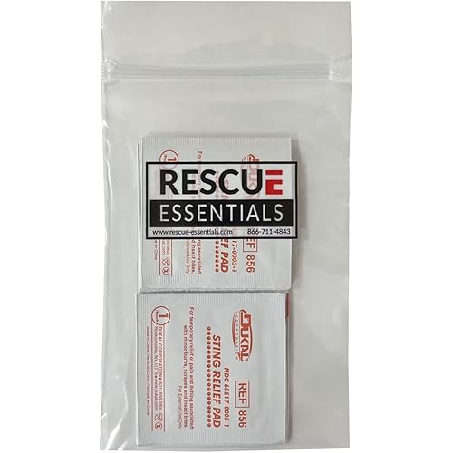 Rescue Essentials Sting Relief Wipes 10 pack