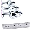 Eastern Delights 3 pcs Steel Attractive Butt Plug Anal BDSM Jewelry, 3 Size Same Color