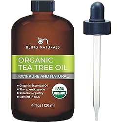 Organic Essential Oil - Huge 4 FL OZ - 100% Pure & Natural – Premium Natural Oil with Glass Dropper Tea Tree