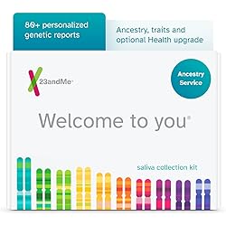 23andMe Ancestry Service - DNA Test Kit with Personalized Genetic Reports Including Ancestry Composition with 2000 Geographic Regions, Family Tree, DNA Relative Finder and Trait Reports