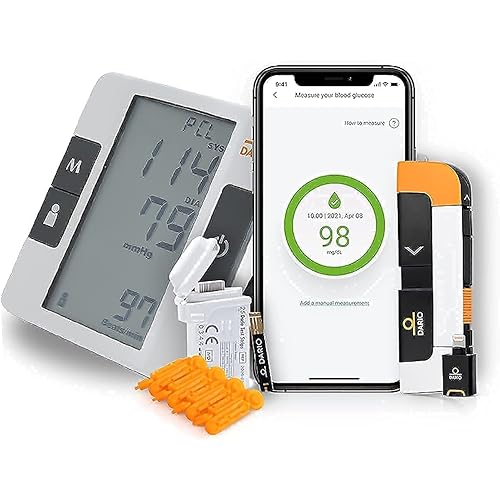 Bundle & Save Dario Diabetes Blood Glucose Meter Kit. Test Blood Sugar Estimate A1c. All-in-One Smart Blood Sugar Monitor Test Strips Lancets iPhone Only Bluetooth Blood Pressure Monitor