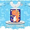 Kids Electric Toothbrush U Shape Dinosaur Ultrasonic Automatic Toothbrush with Replacement Soft Bristles Heads Six Modes 360°Oral Cleaning IPX7 Waterproof Smart Rechargeable Toothbrush 2-6 Year Old