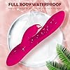 Beaded Thrusting Rabbit Vibrator -, 9.8" Triple Action G Spot Vibrator with Independent Clitoral Stimulator, 10 Patterns, Waterproof & Rechargeable Sex Toys for Women, Rose MM1737