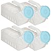 MedVance- Urinals for Men 1000ml with Glow in The Dark Spill Proof Pop Cap Lid, Plastic Pee Bottles for Men, Male Urinals, Pee Container Men, Portable Urinal for Car, Elderly & Incontinence 4 Pack