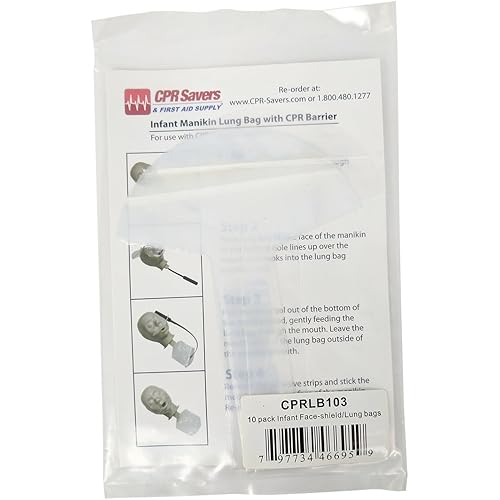 Infant Face Shield Lung Bags, 10 Pack