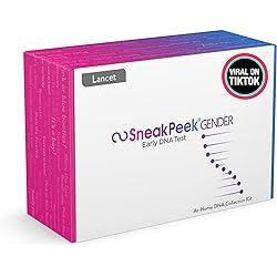SneakPeek® DNA Test Gender Prediction - Know Baby’s Gender at 6 Weeks with 99.9% Accuracy¹ - Lab Fees Included - Early Boy or Girl Reveal Home Kit Lancet