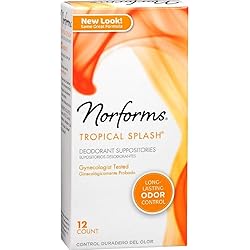Norforms Tropical Splash Deodorant Suppositories 12 each Pack of 10