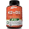 NutriFlair Plant-Based Vitamin K2 as Mk7 with D3 5000iu125mcg Vitamins Plus BioPerine, 90 Capsules