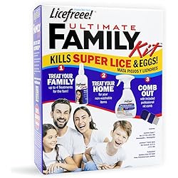 Licefreee Ultimate Family Lice Kit, Treats Entire Family & Home, Includes Largest Size Licefreee Spray to Kill Lice on Head, Large Licefreee Home Furniture Spray & NitDuo Two Sided Metal Lice Comb