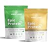 Epic Protein Bundle - Vanilla Lucuma & Green Kingdom 20g Organic Plant-Based Protein Powder, Vegan, Gluten Free, Superfoods | 1lb, 12 Servings