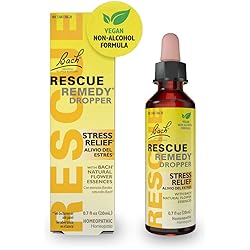 Bach RESCUE Remedy Dropper 20mL, Natural Stress Relief, Homeopathic Flower Essence, Vegan, Gluten & Sugar-Free, Non-Habit Forming Non-Alcohol Formula