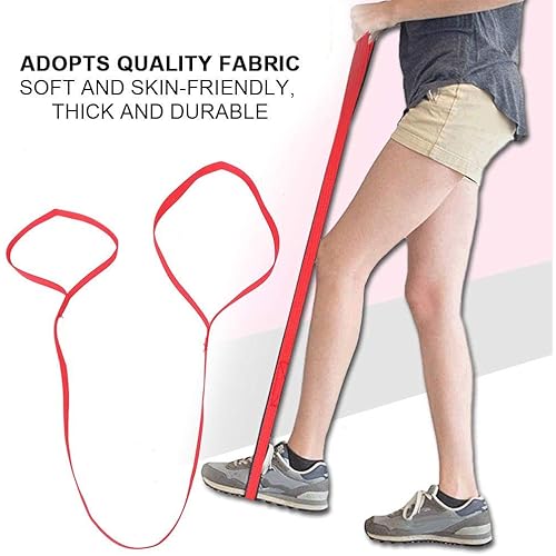 ZJchao Leg Lifter, Portable Leg Lifting Strap with Durable & Rigid Hand Strap & Foot Loop for Adult, Senior, Elderly, Handicap, Car, Bed, Couch, Hip Replacement, Wheelchair