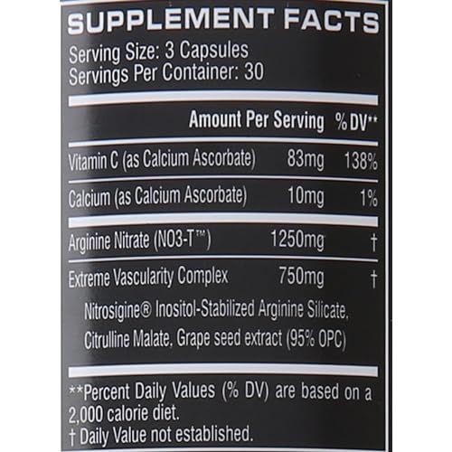 Cellucor NO3 Chrome Nitric Oxide Supplements with Arginine Nitrate for Muscle Pump & Blood Flow, 90 Capsules, G4