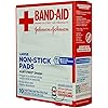 BAND-AID First Aid Non-Stick Pads, Large, 3 in x 4 in, 10 ea Pack of 2