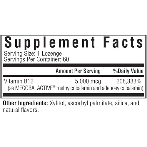 Seeking Health | Active B12 Vitamin Supplement | 5,000 mcg Lozenge | B Engergy Supplement