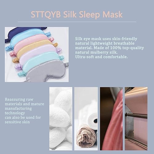 Eye Mask for Sleeping, Silk Eye Mask for Sleeping, Sleep Eye Masks for Women Men Kids Grey