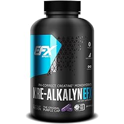EFX Sports Kre-Alkalyn | PH-Correct Creatine Monohydrate | Multi-Patented Formula, Gain Strength, Build Muscle & Enhance Performance - 240 Capsules 120 Servings