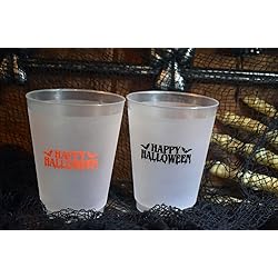 12oz Plastic Frost Flex Cups with Happy Halloween Print Pack of 12ct