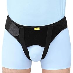 Hernia Belt for Men Hernia Support Truss for SingleDouble Inguinal or Sports Hernia, Adjustable Waist Strap with 2 Removable Compression Pads Breathable Material