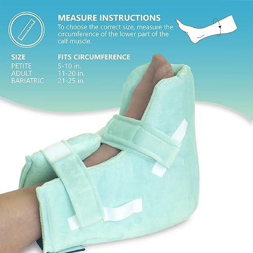NYOrtho Heel Protector Cushion - Pressure Relieving Pillow with Cooling Gel Pack For Heel Ulcers, Opening At The Heal Soft Fabric Average Adult | Single Boot