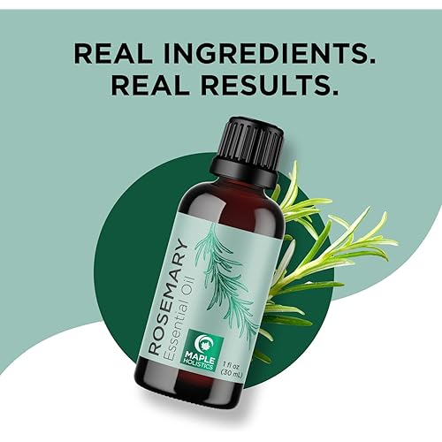 Pure Rosemary Essential Oil for Aromatherapy - Pure Rosemary Oil for Hair Skin and Nails - Refreshing Rosemary Essential Oil for Diffusers Plus Dry Scalp Treatment and Hair Oil for Enhanced Shine