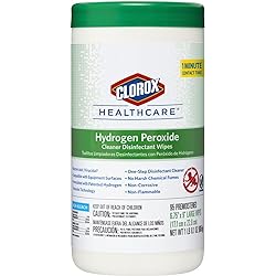 Clorox Healthcare Hydrogen Peroxide Cleaner Disinfectant Wipes, 95 Count Canister 30824
