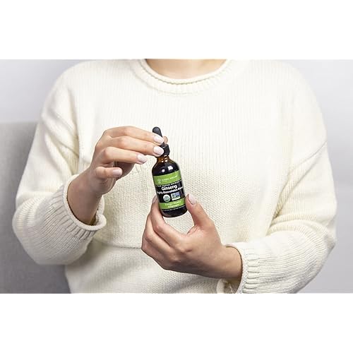 Global Healing Ginseng Fuzion Organic Raw Herbal Extract - Liquid Supplement Drop Promotes Energy and Reduces Stress & Anxiety - Korean Panax, Siberian, Maca, Ashwagandha - Non-GMO - 2 Fl Oz