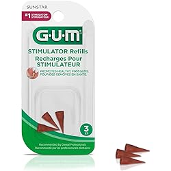 GUM - 601RQA Stimulator Rubber Tip Refills, 3 Count