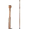 Hiking Walking Trekking Stick - Handcrafted Wooden Walking & Hiking Stick - Made in The USA by Brazos - Royal Twisted Oak - Tan - 41 inches