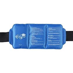 Pain Relief Ice Pack with Strap for Hot & Cold Therapy, Microwave Heat Pad for Back Shoulder, Neck, Waist, Calves and Hip