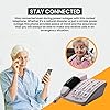 Landline Telephone - Big Button Corded Phone for Seniors - One-Touch Dialing, Loud Amplified Ringer, Non-Slip Grip - Ideal for Visually and Hearing Impaired - Easy-to-Use