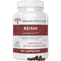 Reishi Extract Mushroom Supplements - Capsules for Longevity - Non-GMO Reishi Capsules for Improved Sleep and Relaxation