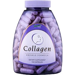 Collagen Pills with Vitamin C, E - Reduce Wrinkles, Tighten Skin, Boost Hair Skin Nails Joints - Collagen Wrinkle Formula - Hydrolyzed Collagen Peptides Supplement, 150 Capsules