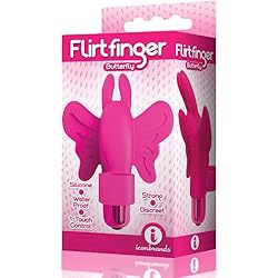 The 9's, Flirt Finger Butterfly, Finger Vibrator, Pink