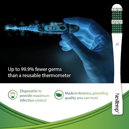 NexTemp® Single-Use Thermometers: Individually Wrapped 100-pack, Providing Superior Accuracy and Maximum Infection Control. Perfect for Businesses, Schools, First-Aid, Home, and Travel! Celsius