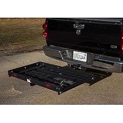 Titan Ramps Hitch Mounted Wheelchair Mobility Rack Ramp, Rated 400 LB, Folding Scooter and Wheelchair Carrier