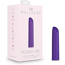 Blush Wellness Power Vibe - Discreet Powerful Lipstick Massager with 10 Modes - Travel Friendly and Rechargeable Satin Smooth Deep Rumble Tech - IPX7 Waterproof - Compact Relaxing Women Magic Touch