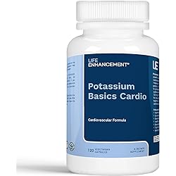 Life Enhancement Potassium Basics Cardio Natural Potassium Supplement - 750 mg Potassium 500 mg Taurine Per Serving- Daily Potassium Supplements - 120 Potassium Capsules 60 Servings
