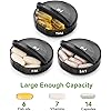 Barhon Large Weekly Pill Organizer 2 Times A Day, 7 Day Pill Box with PU Leather Case, Daily Pill Case AMPM Portable for Pills Vitamin Fish Oil Supplements Black