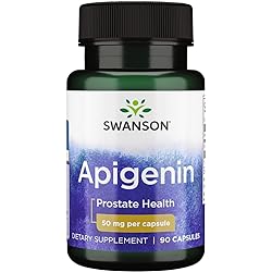 Swanson Apigenin-Bioflavonoid Supplement Natural Prostate Support-Metabolism & Nerve Health Support-Can Support Sleep & Relaxation 90 Caps, 50mg Each